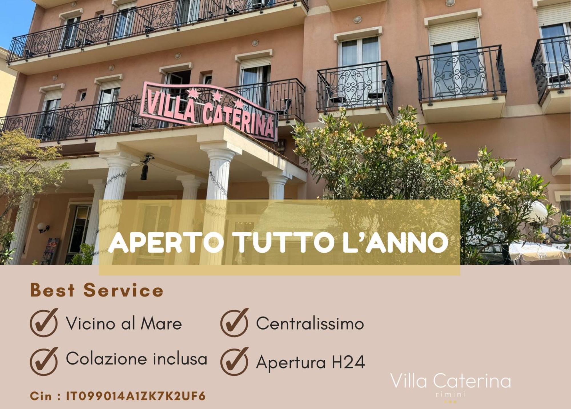 Hotel Villa Caterina Римини Екстериор снимка